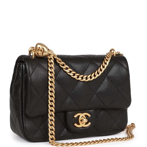 Chanel Sweetheart Crush Mini Rectangular Flap Bag Black 